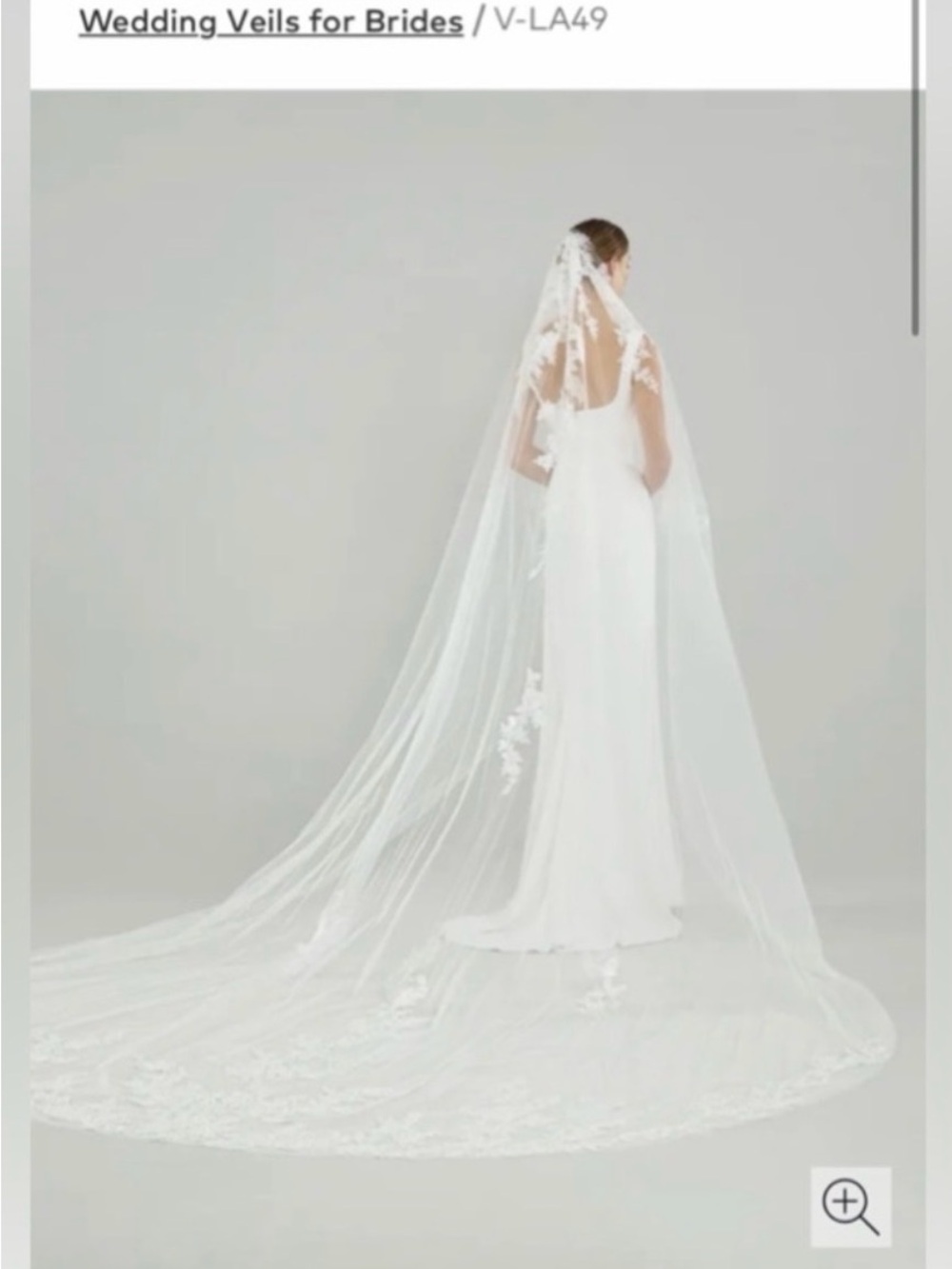 Pronovias White Lace-Trim Floral Bridal Veil